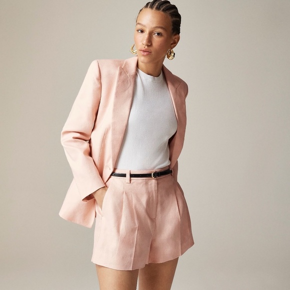 NWT!! J. CREW Lucia Short Stretch Linen Blend Ballet Slipper Pink Shorts Size 4 - Picture 1 of 16